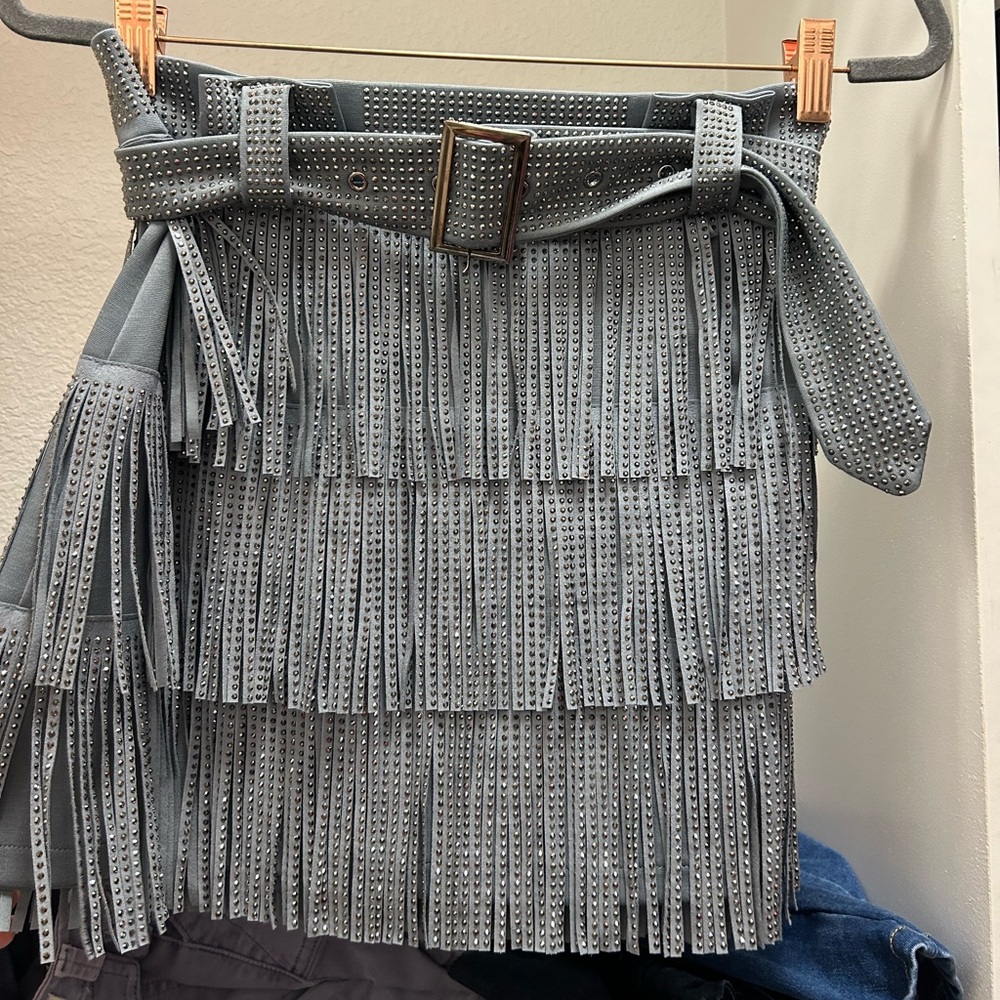 Sparkle Fringe Skirt